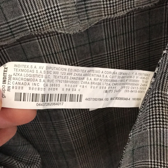 ZARA Checked Wrap Blouse - Picture 9 of 10